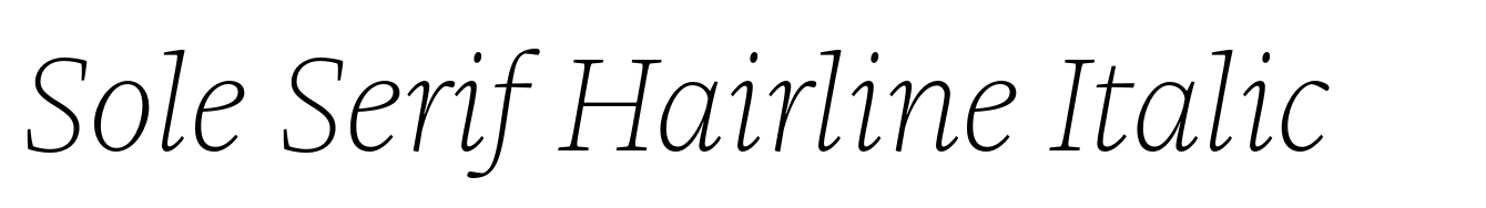 Sole Serif Hairline Italic